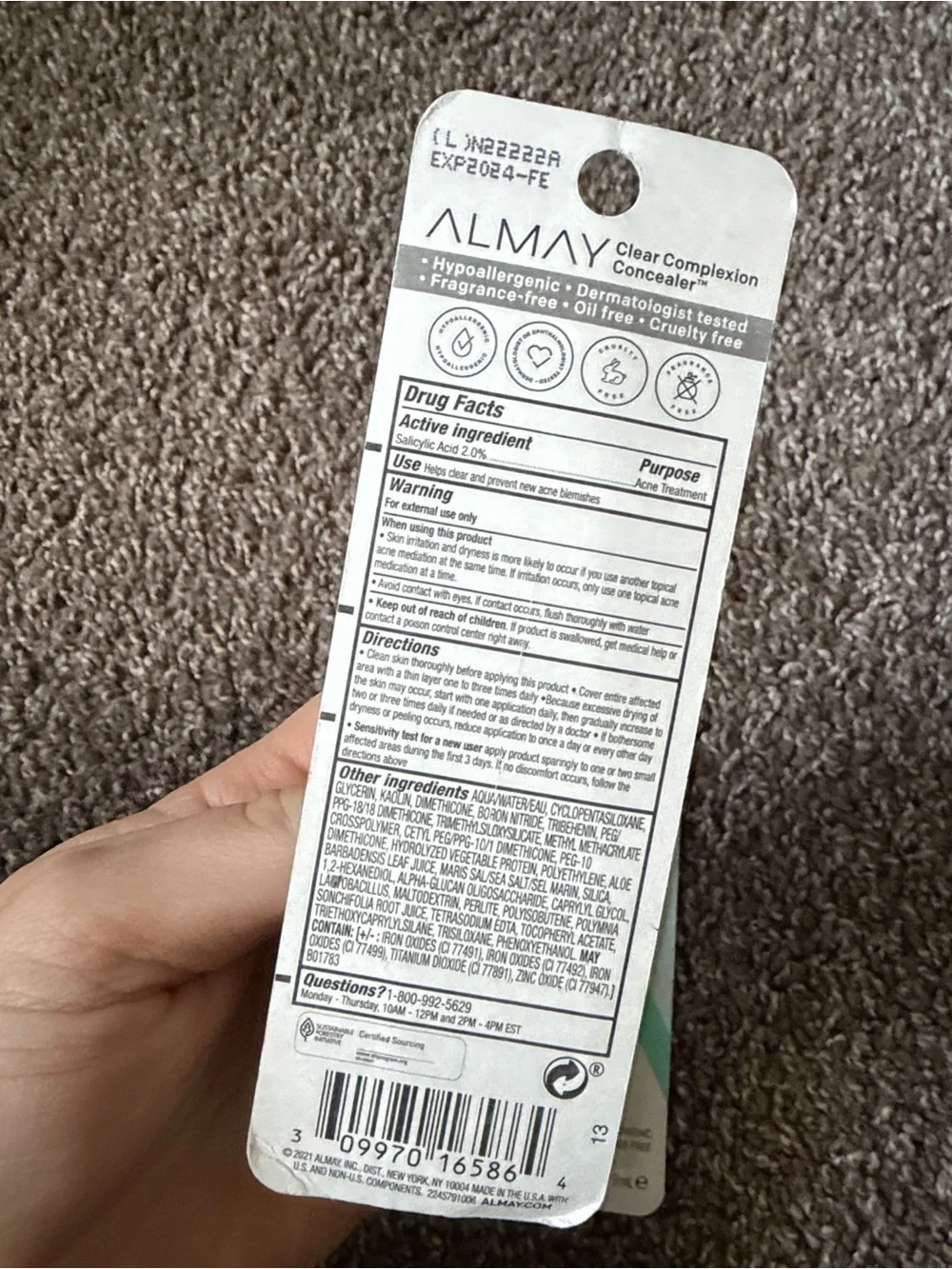 Almay Clear Complexion Concealer - 600 Dark - Two Pack